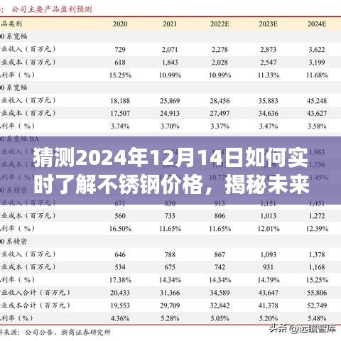 揭秘未来，掌握不锈钢价格动态——初学者与进阶用户指南，实时了解不锈钢价格趋势预测（针对2024年12月14日）