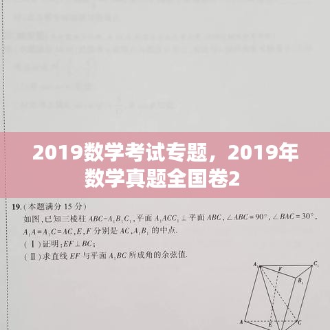 2019数学考试专题，2019年数学真题全国卷2 
